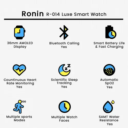 Ronin R-014 Luxe Smart Watch